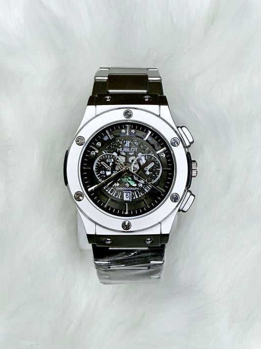 Hublot Classic Fusion Watch - Chronograph with Stainless Steel Chain