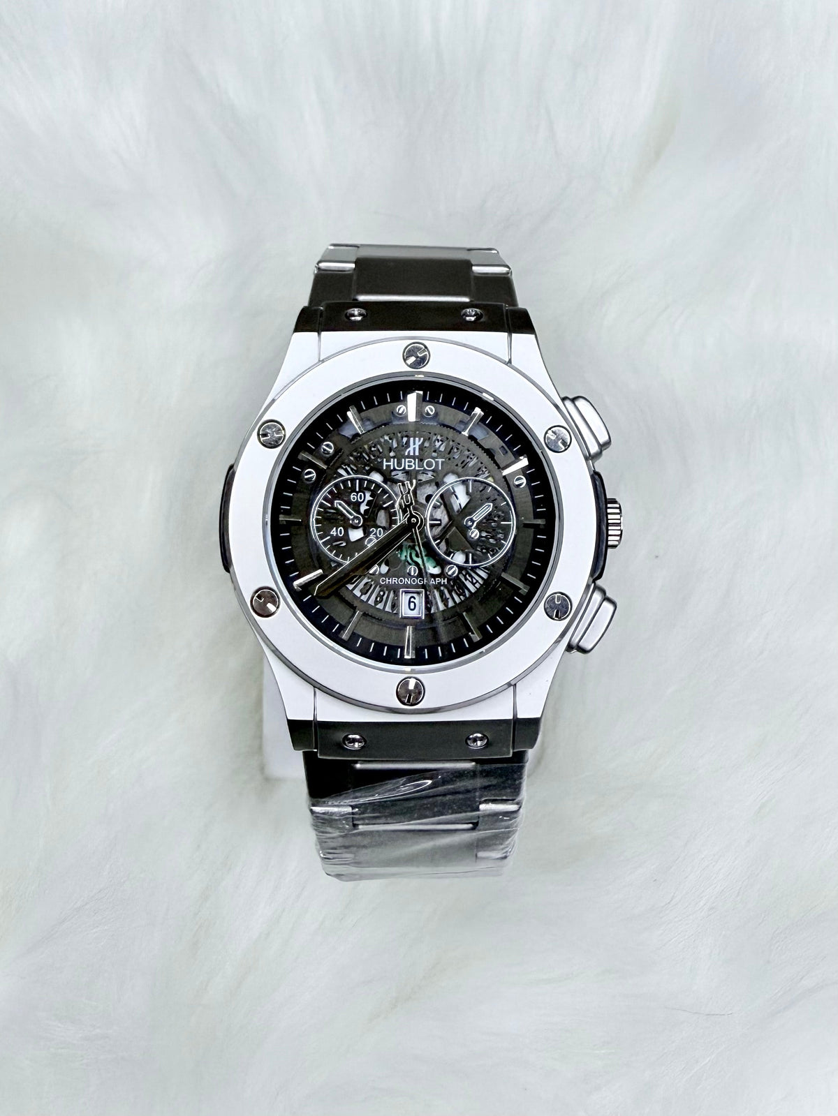 Hublot Classic Fusion Watch - Chronograph with Stainless Steel Chain